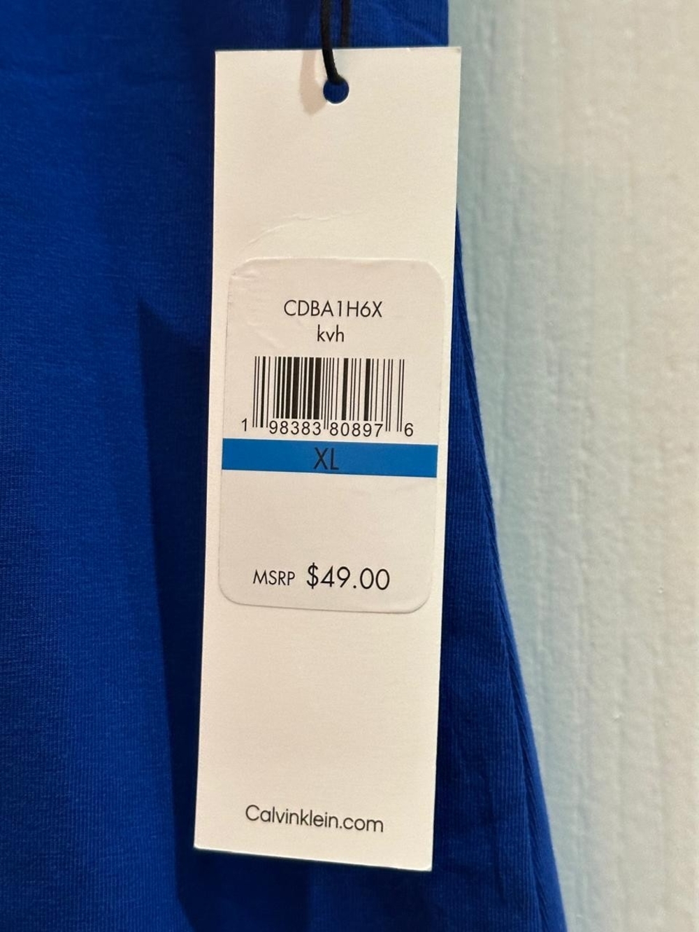 NWT Calvin Klein Royal Blue Hooded T-Shirt Dress - Picture 5 of 9